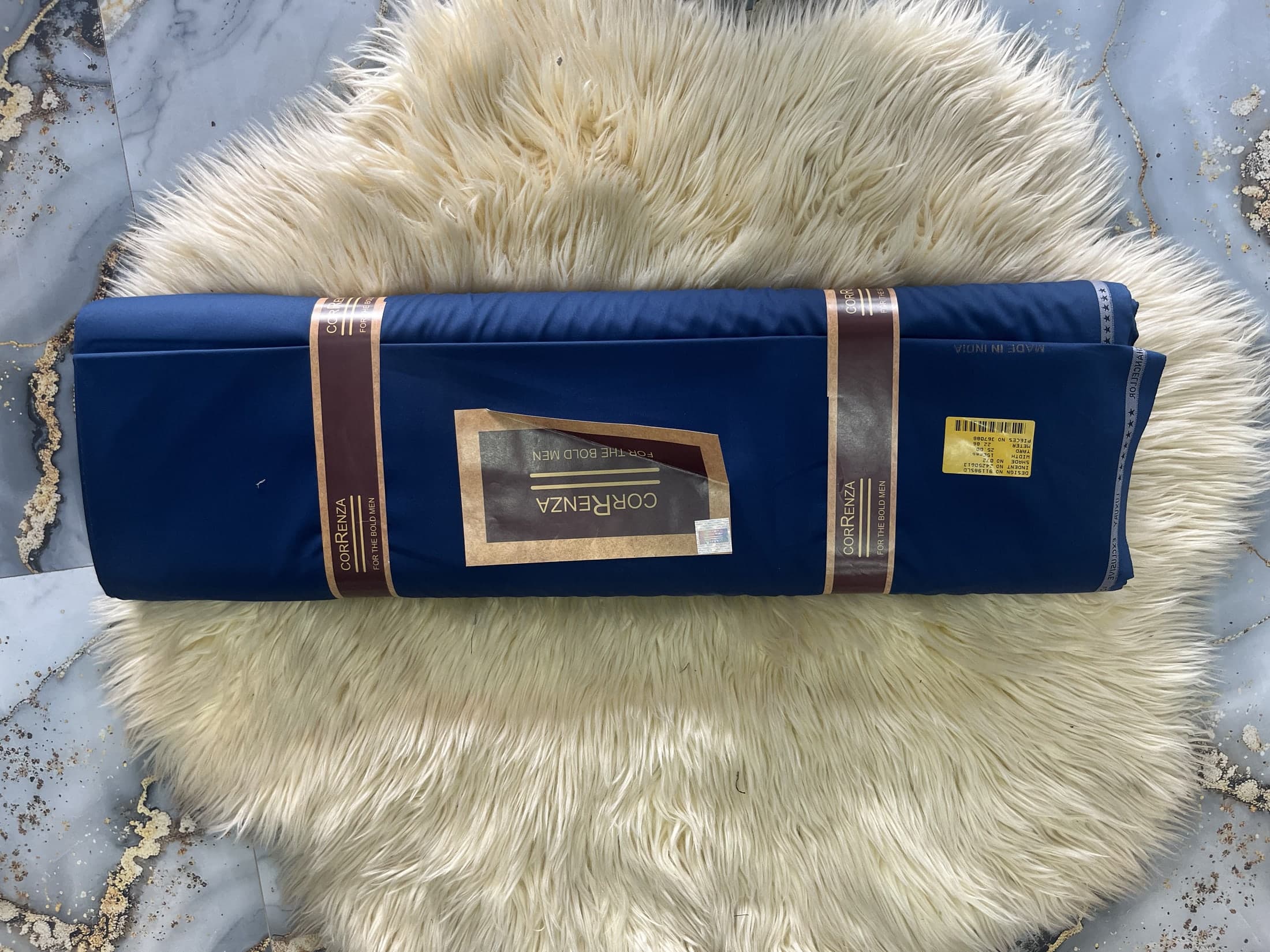 Premium navy suiting fabric bolt at Fabric World, Accra New Town