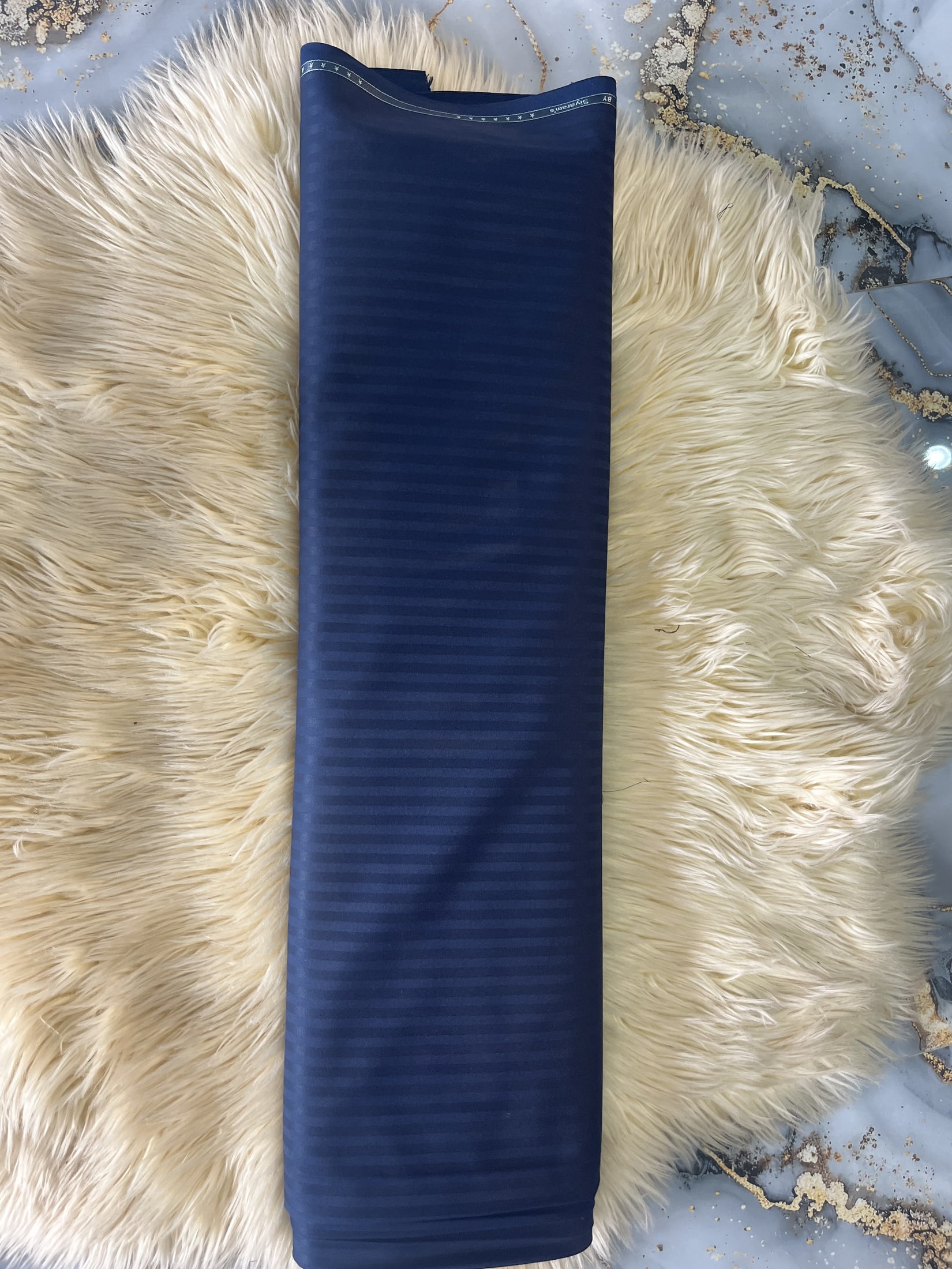 Ribbed Navy Weave