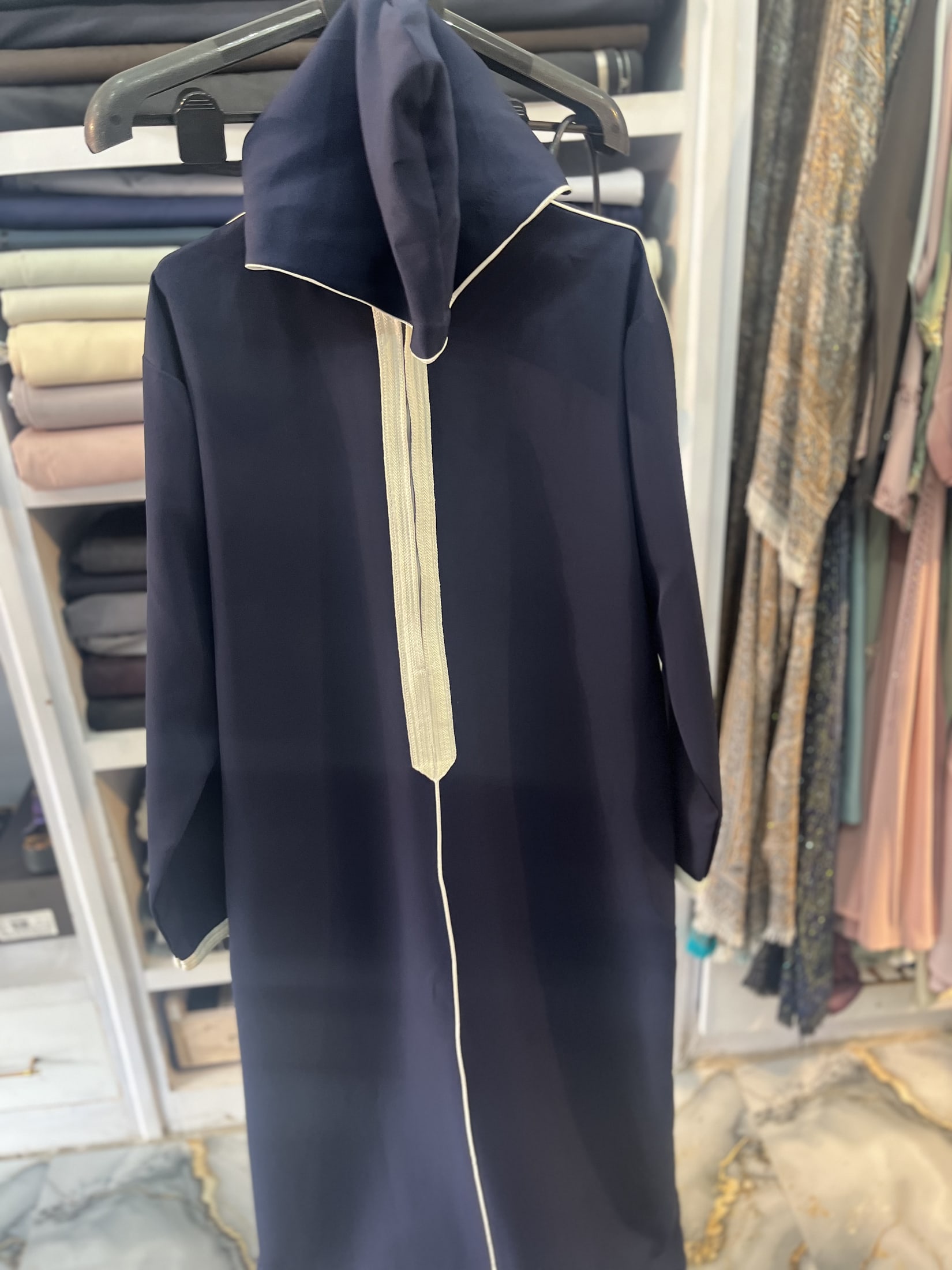 Navy Zip Jalabiya