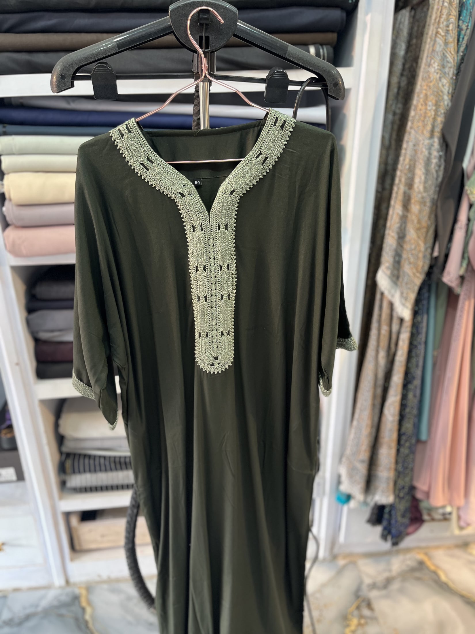 Olive Embellished Abaya