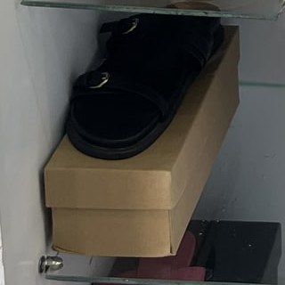 Black Double-Buckle Slides