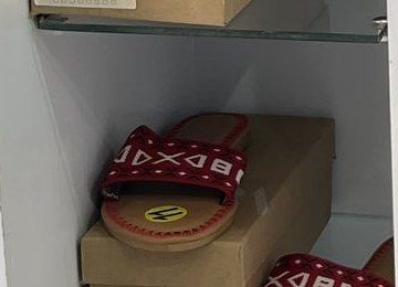 Monogram Red Slides