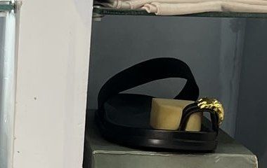 Buckle Leather Slides